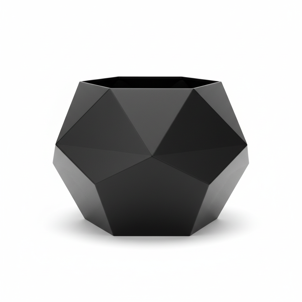 Black Metal Geometric Planter