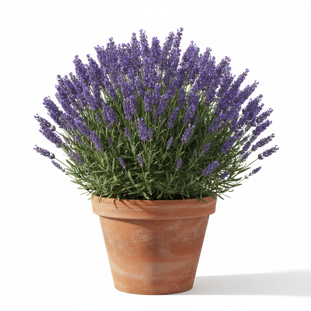 Lavender Plant with purple blooms