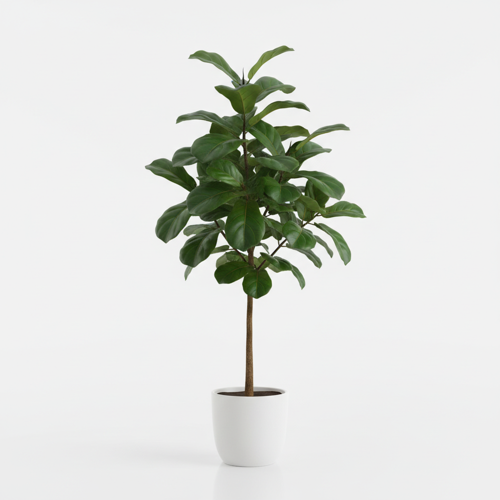 Ficus Lyrata Fiddle Leaf Fig in white pot