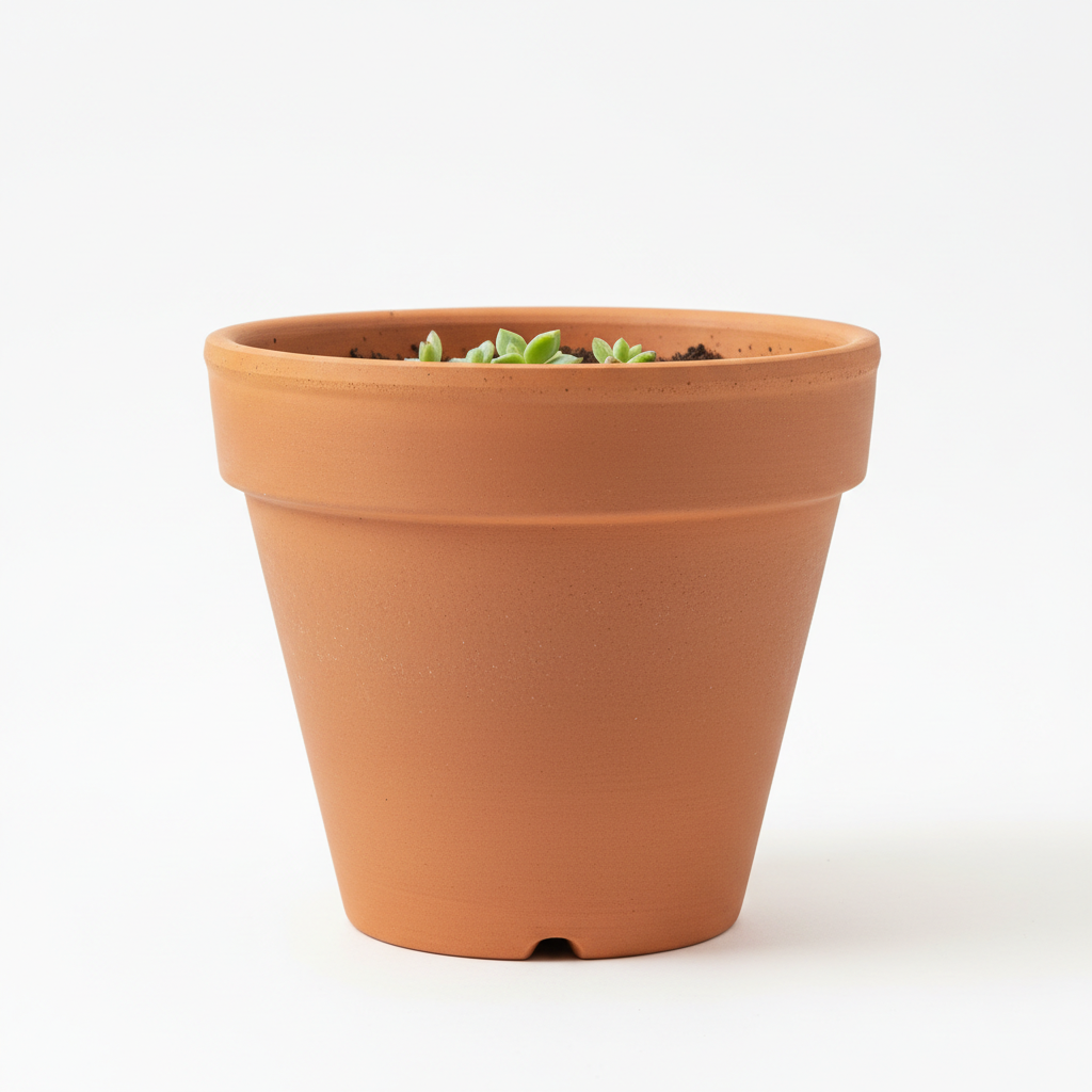 Terracotta clay planter pot