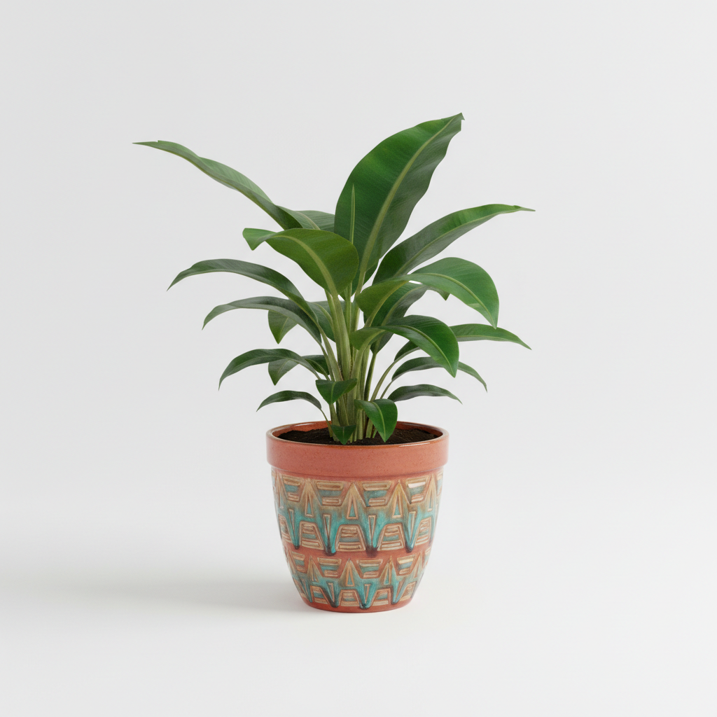 Dwarf Cavendish Banana Plant in decorative pot