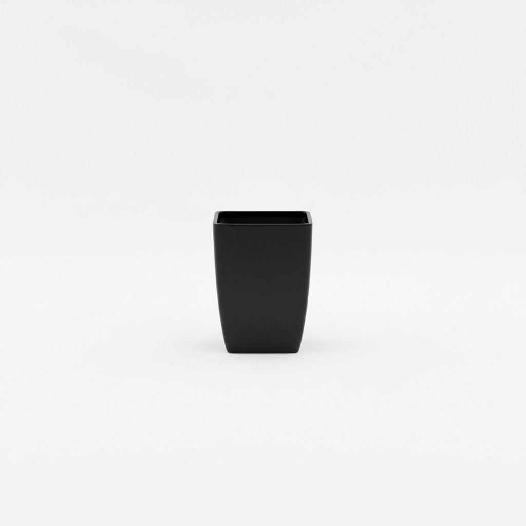 Black Matte Fiberglass Planter