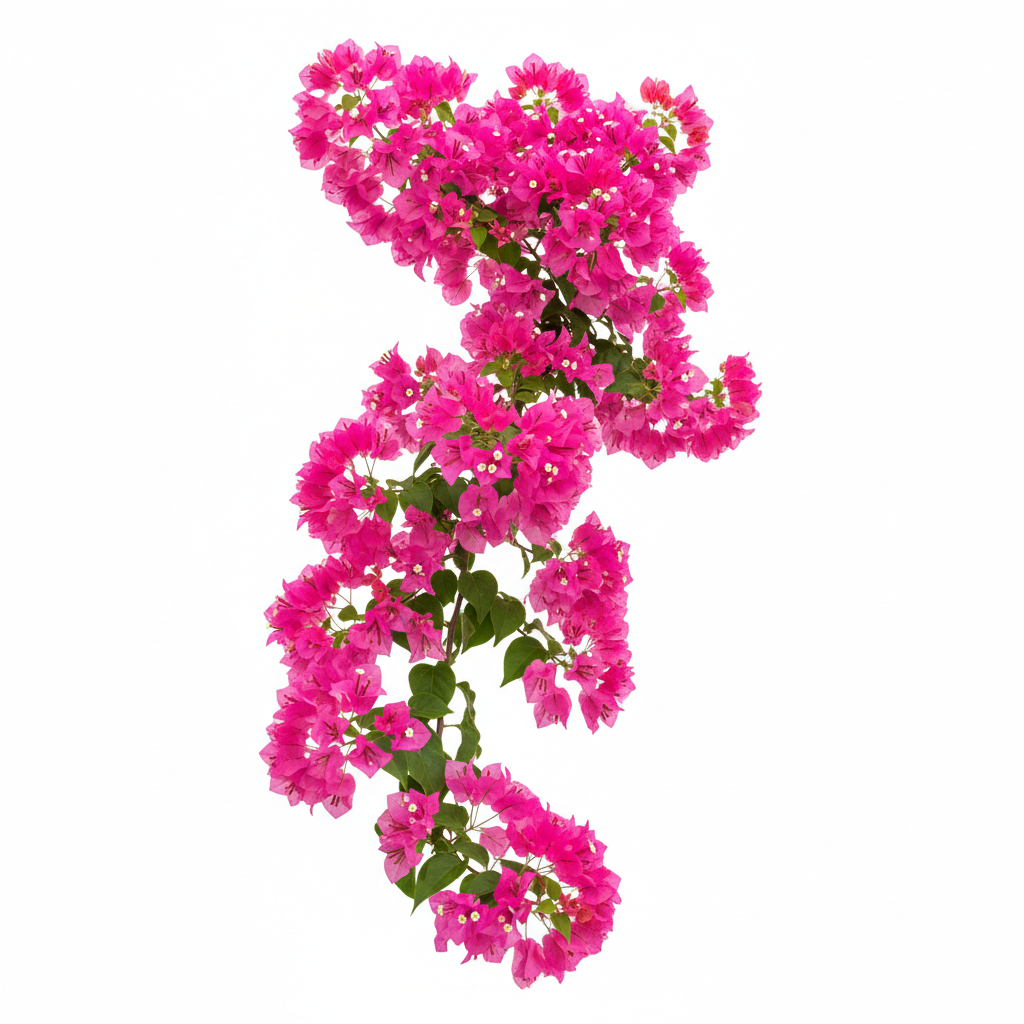 Bougainvillea with bright pink flowers